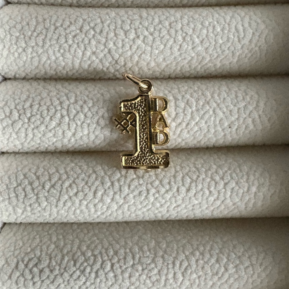 10k Yellow Gold #1 Dad Pendant